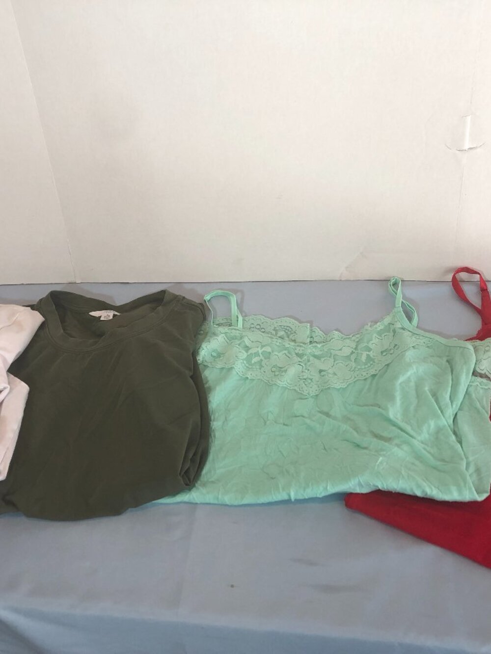 LOT of 4 Womens Tops Time & Tru SM, Maurices, Worthington, 15 - 16" Pit to Pit